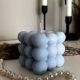 Handcrafted Soy Wax Blue Bubble Candle Set of 2
